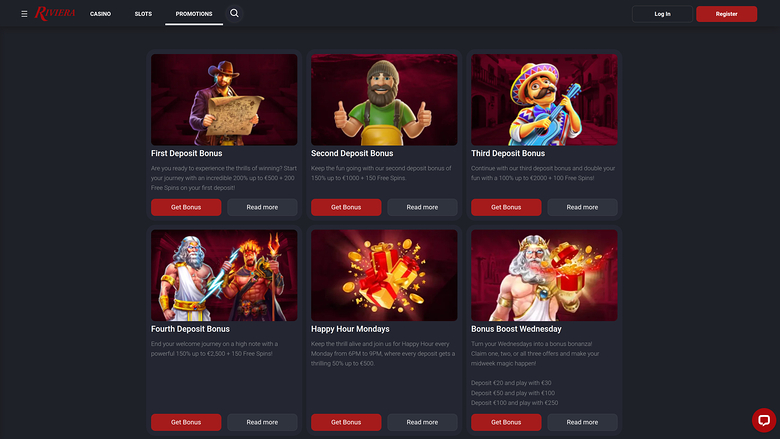 Riviera Casino — Promotions page
