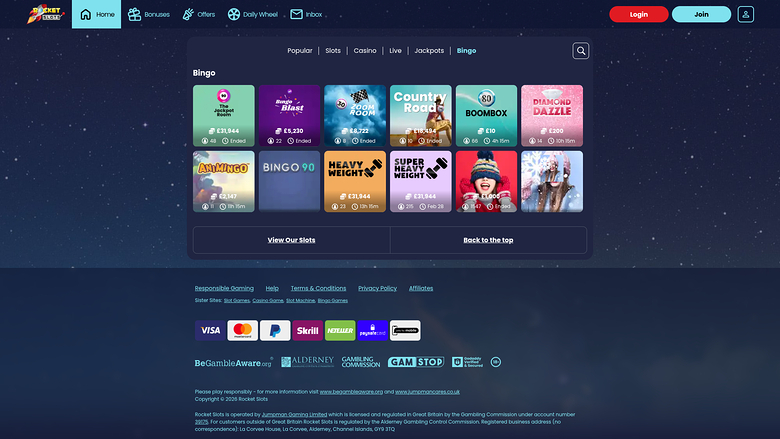 Rocket Slots Casino — Bingo