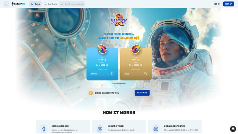 Rocketspin Casino — Lucky spin