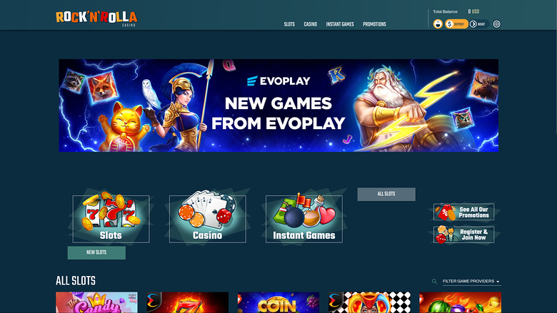 RockNRolla Casino — Homepage
