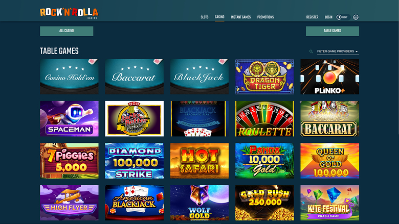 RockNRolla Casino — Games lobby
