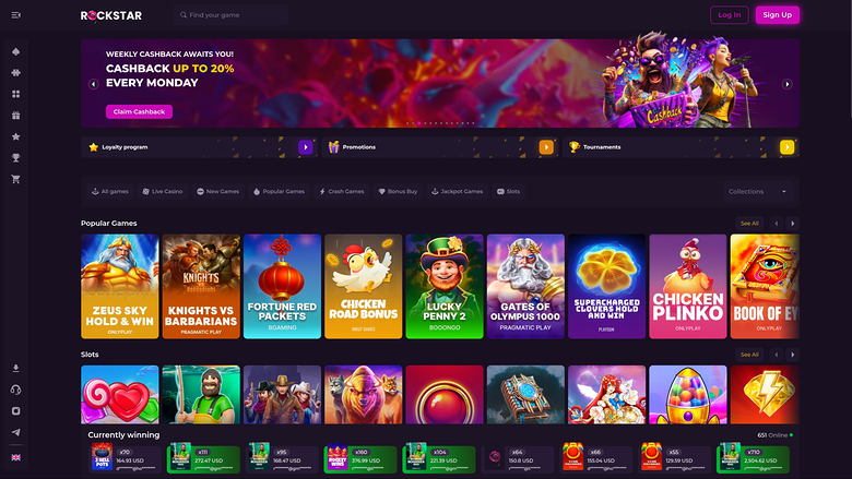 Rockstar Casino — Homepage