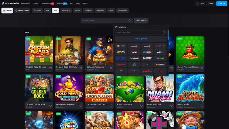 Rockwin Casino — Games by studio