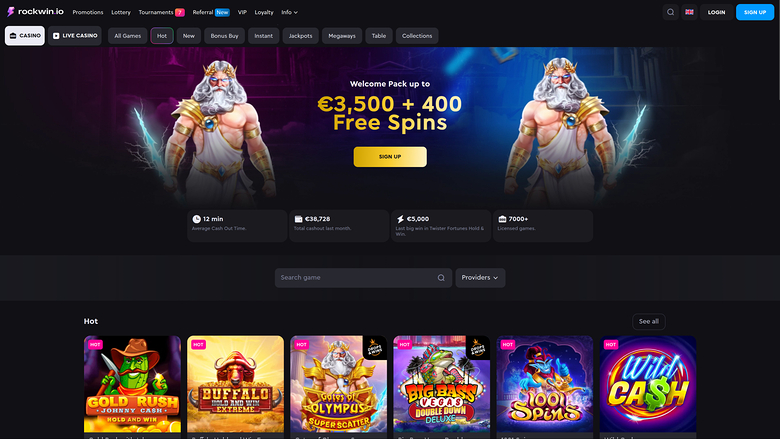 Rockwin Casino — Homepage