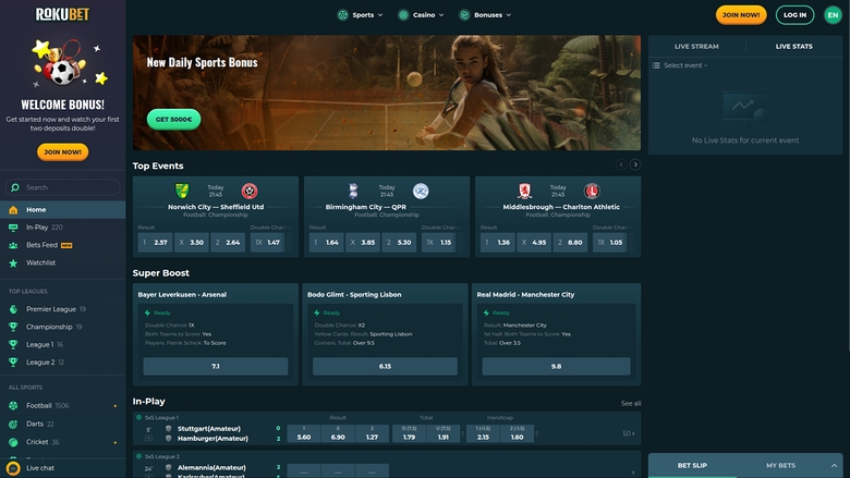 RokuBet Casino — Sportsbook