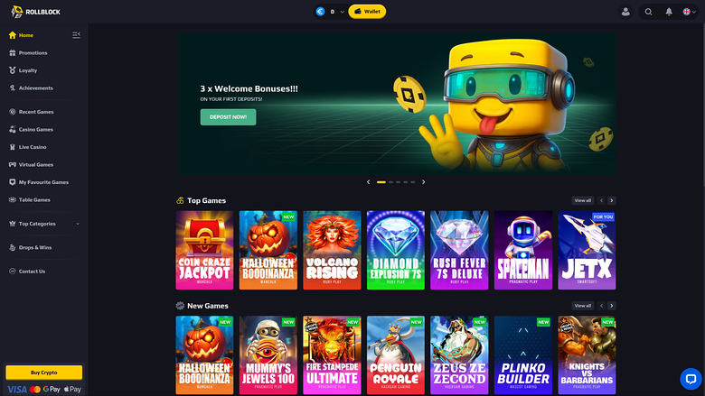 RollBlock Casino — Homepage