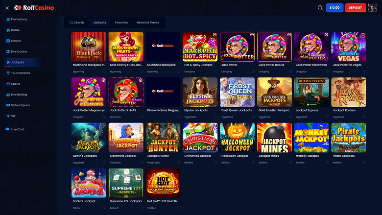 RollCasino — Jackpot games