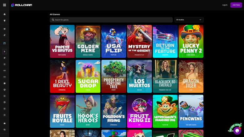 RollChain Casino — Games lobby