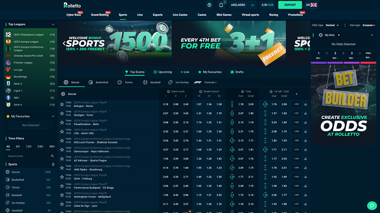 Rolletto Casino — Sportsbook