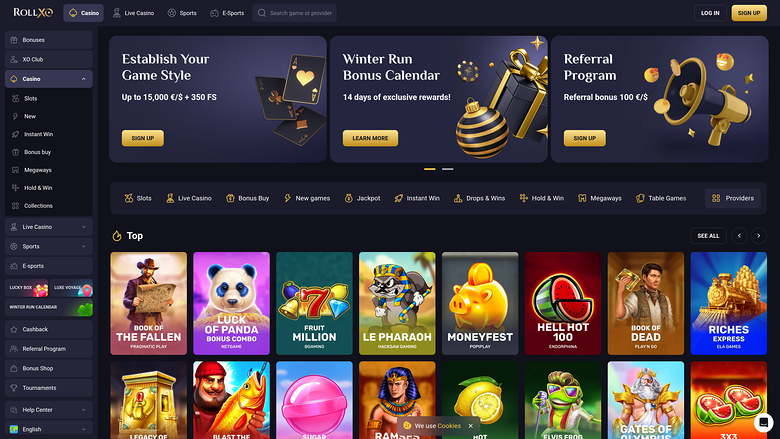 Rollxo Casino — Homepage