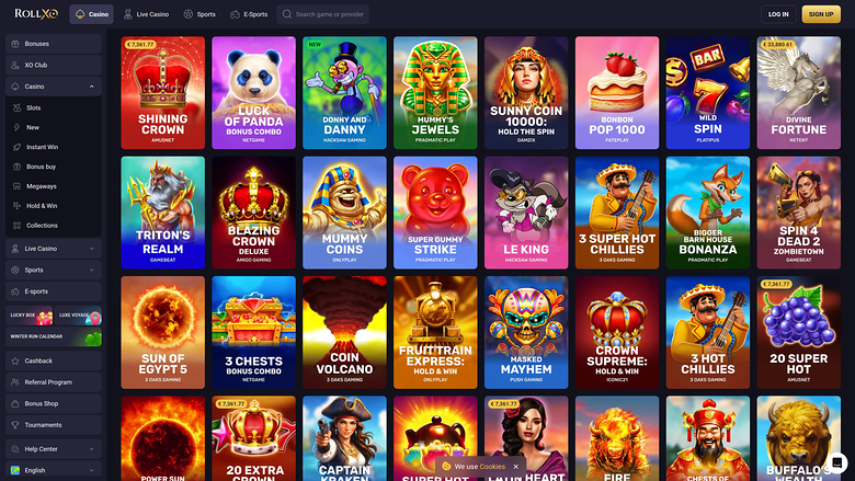 Rollxo Casino — Jackpot games