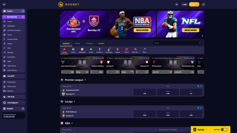 Roobet Casino — Sportsbook
