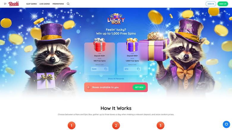 Rooli Casino — Lucky box