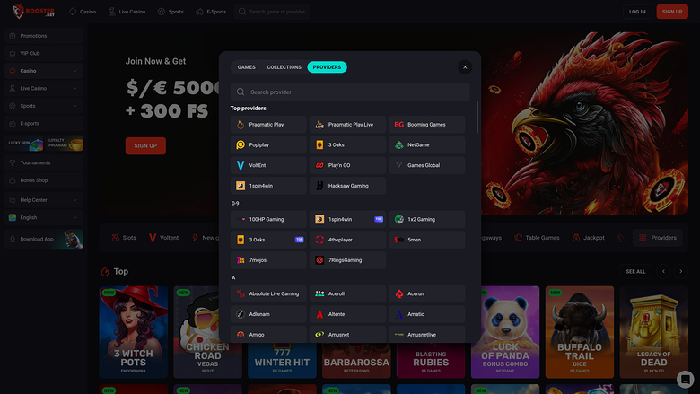 Rooster Bet — Games by studio