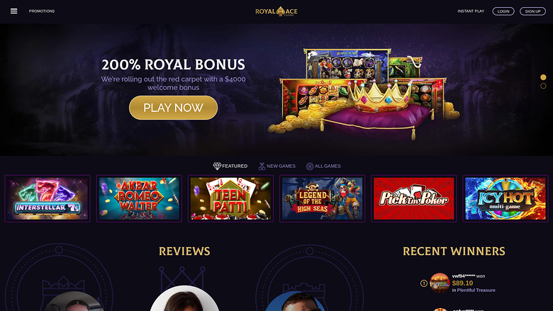 Royal Ace Casino — Homepage