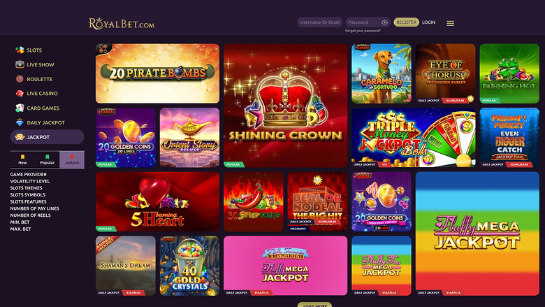 Royal Bet Casino — Jackpot games