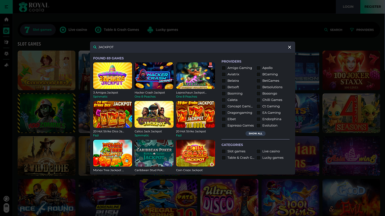 Royal Coala Casino — Jackpot games