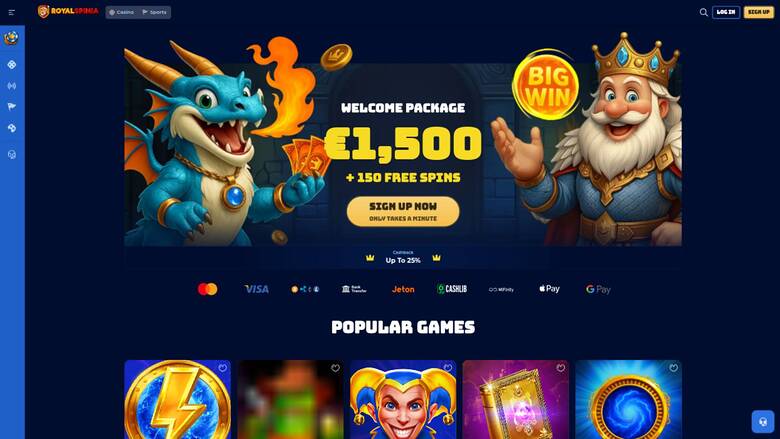 Royal Spinia Casino — Homepage
