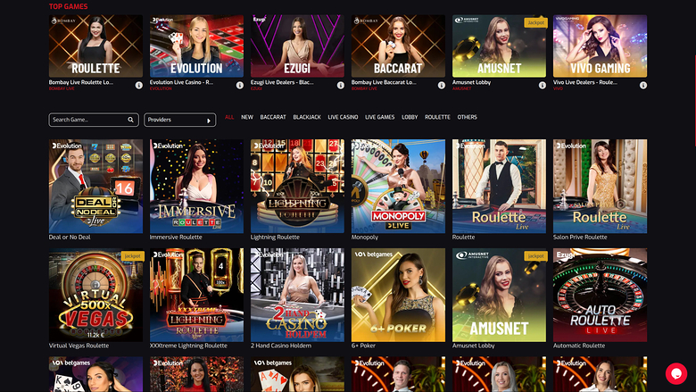 Royal Stars Casino — Live dealer lobby