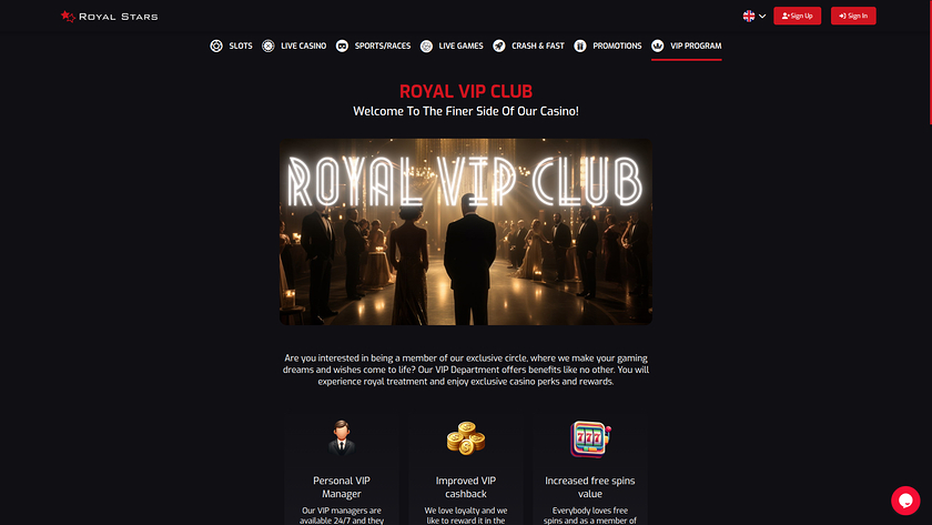 Royal Stars Casino — VIP section