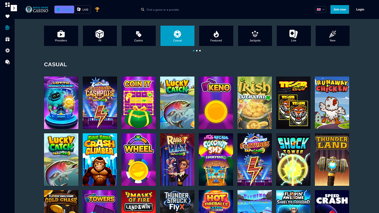 Royal Swipe Casino — Games lobby