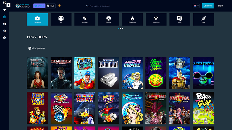 Royal Swipe Casino — Games by studio