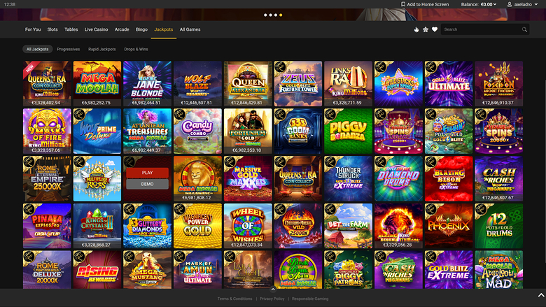 Royal Vegas Casino — Jackpot games