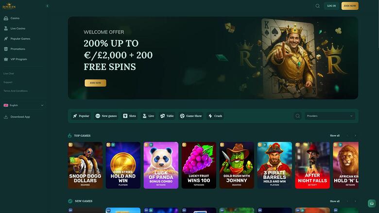 Royalen Casino — Homepage