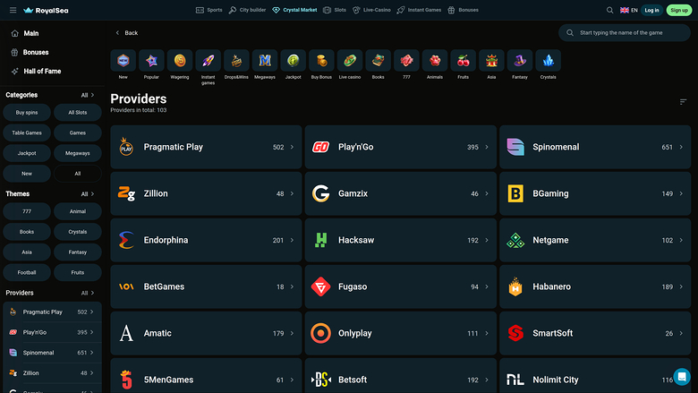 RoyalSea Casino — Developers
