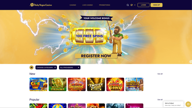Ruby Vegas Casino — Homepage