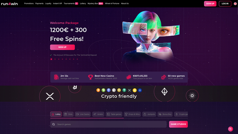Run4Win Casino — Homepage