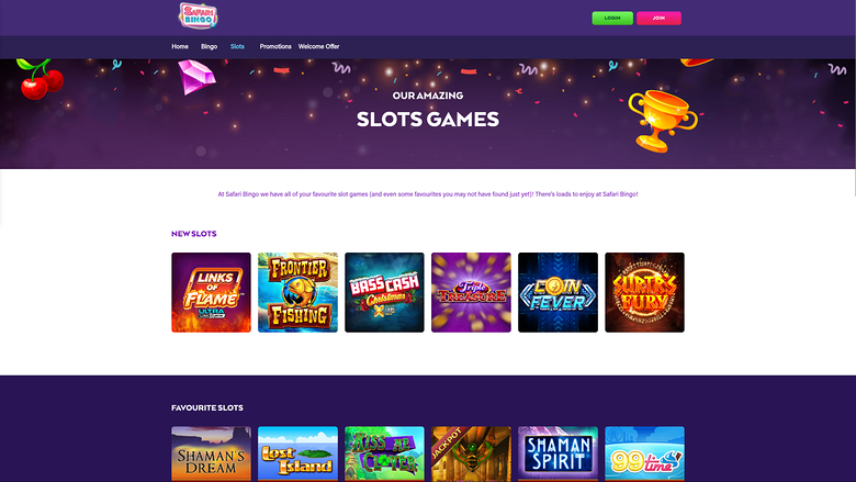 Safari Bingo Casino — Games lobby