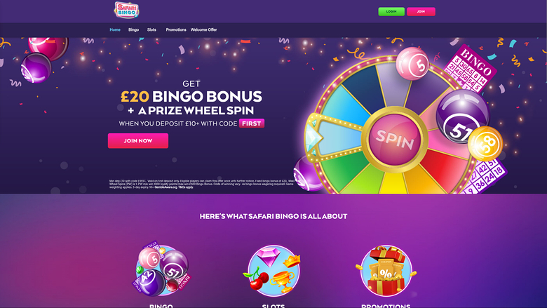 Safari Bingo Casino — Homepage