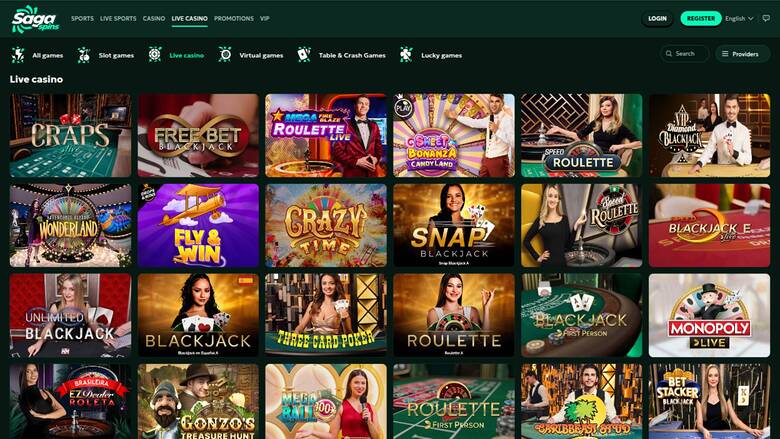 SagaSpins Casino — Livedealer