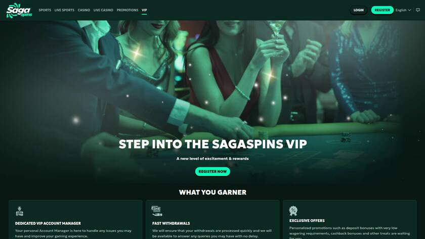 SagaSpins Casino — VIP section