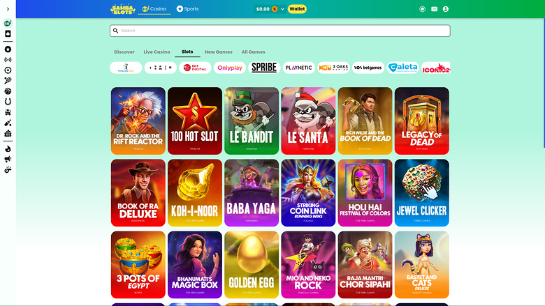 Samba Slots Casino — Games lobby