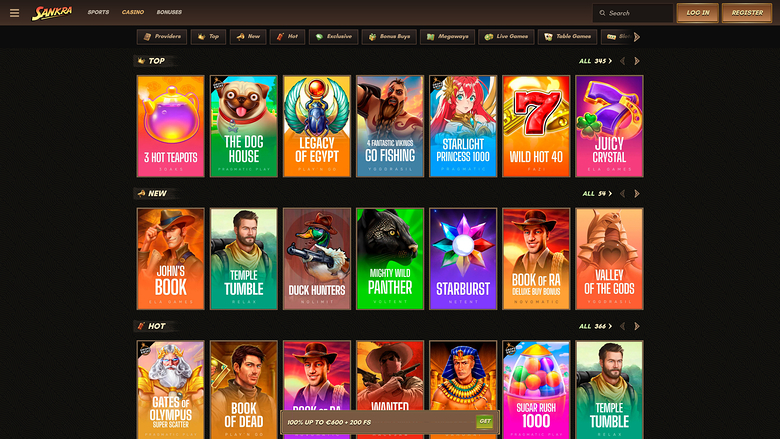 Sankra Casino — Games lobby