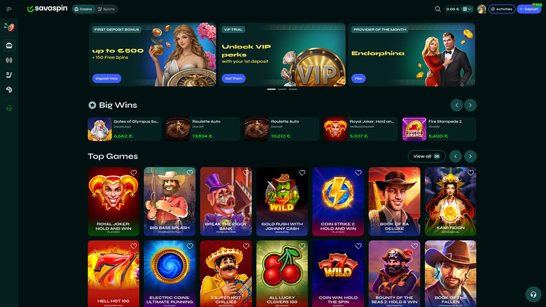 Savaspin Casino — Homepage