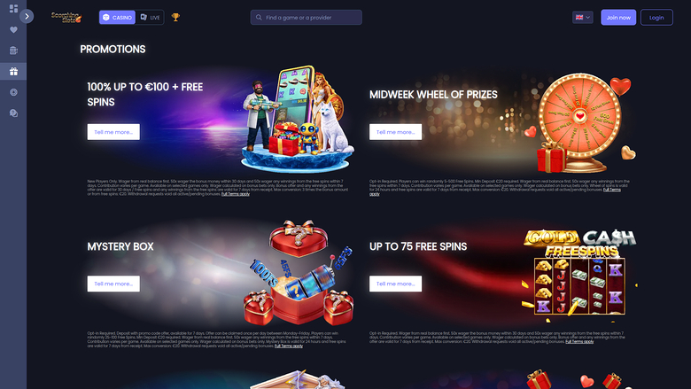Scorching Slots Casino — Promotions page