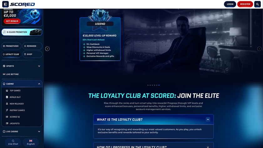 Scored Casino — VIP section