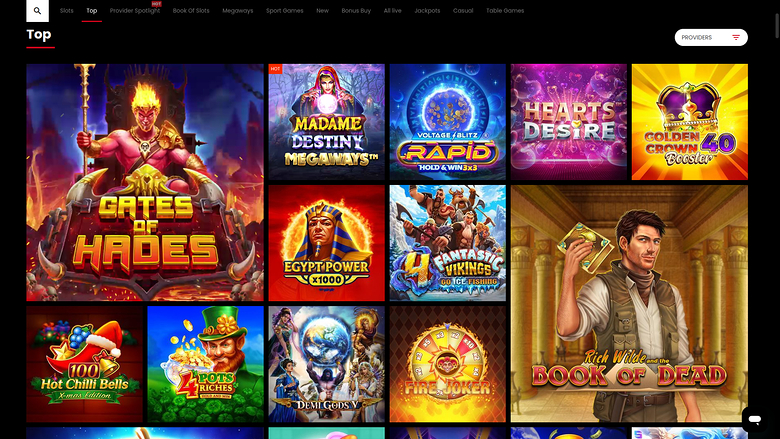 SELECT.bet Casino — Games lobby