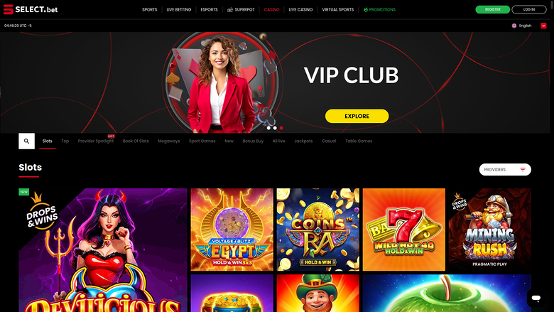 SELECT.bet Casino — Homepage