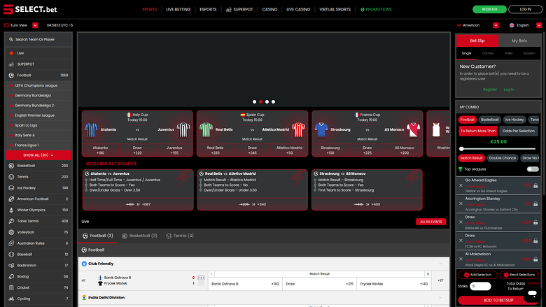 SELECT.bet Casino — Sportsbook