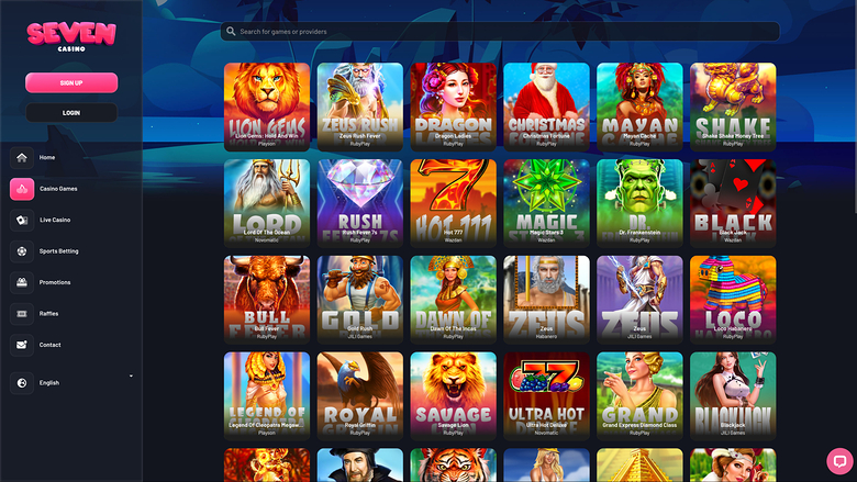 Seven Casino — Games lobby