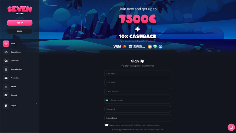 Seven Casino — Homepage