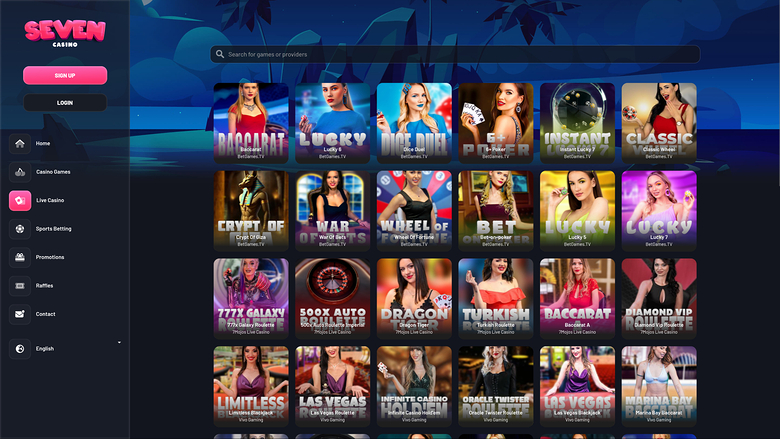 Seven Casino — Live dealer lobby