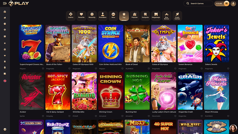 Sevenplay Casino — Games lobby