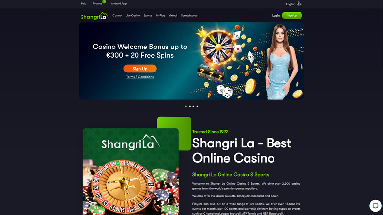 Shangri La Live Casino — Homepage