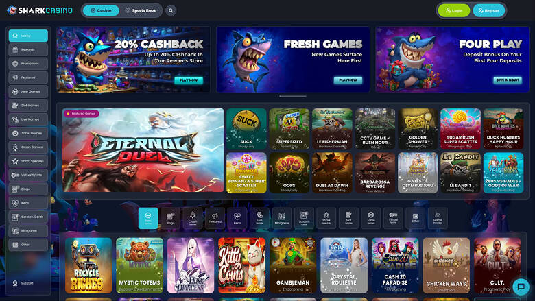 Shark Casino — Homepage
