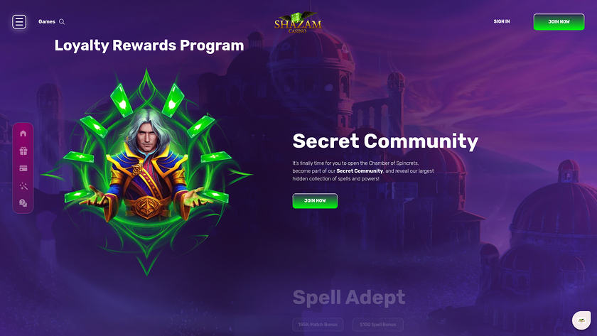 Shazam Casino — VIP section